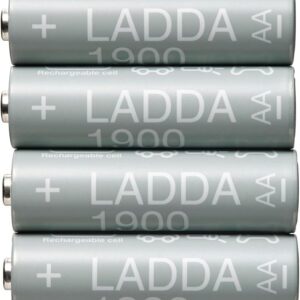 IKEA Ladda AA 1900mah 4-Pack Ni-MH Rechargeable Batteries (Made in Japan)
