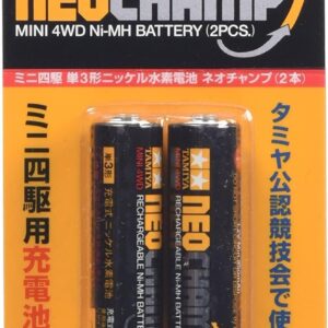 Tamiya TAM15420 NEOCHAMP AA 900mah 2-Pack Ni-MH Light Weight Rechargeable Batteries (Made in Japan)