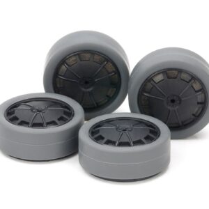 Tamiya TAM15545 JR 26 mm Tires & Carbon Wheels - Hard & Small Diameter