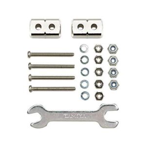 Tamiya TAM95488 Mini Four Wheel Drive Special Products Mass Damper Square Short 6 × 6 × 14mm 2 Pcs Silver