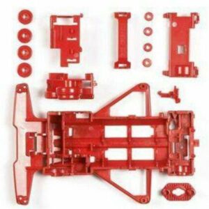 Tamiya TAM95243 1/32 Mini 4WD Parts JR FM Reinforced Chassis (Red) Limited